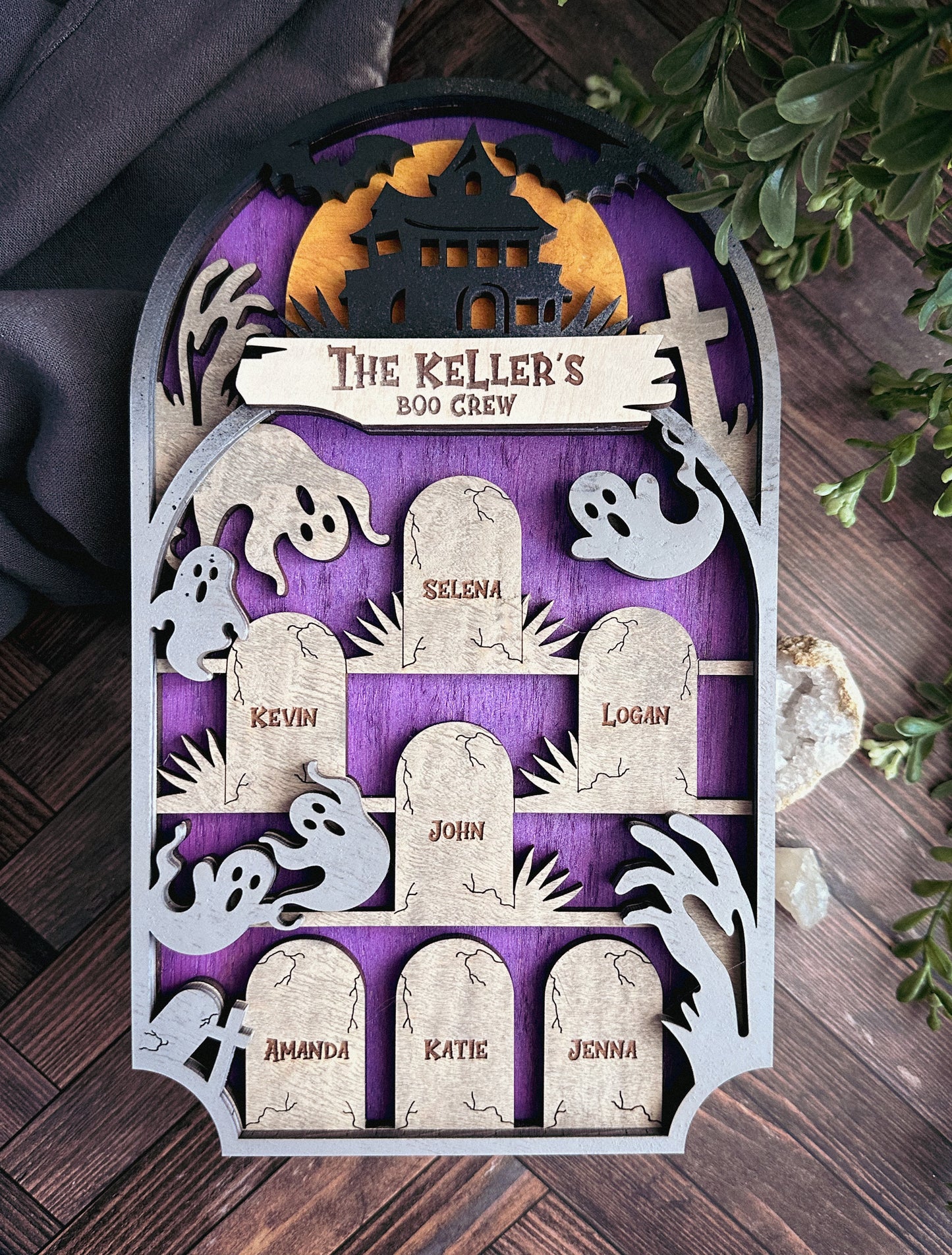 Spooky Family Sign