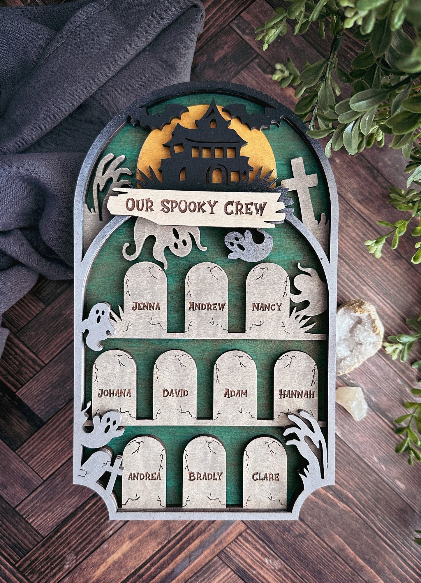 Spooky Family Sign
