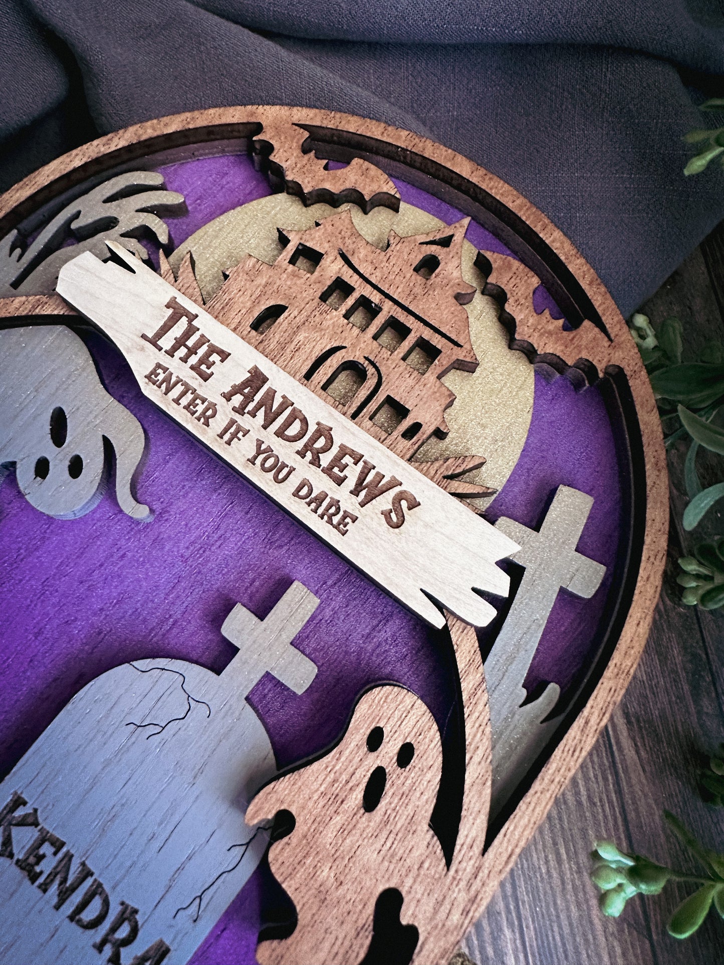 Spooky Family Sign