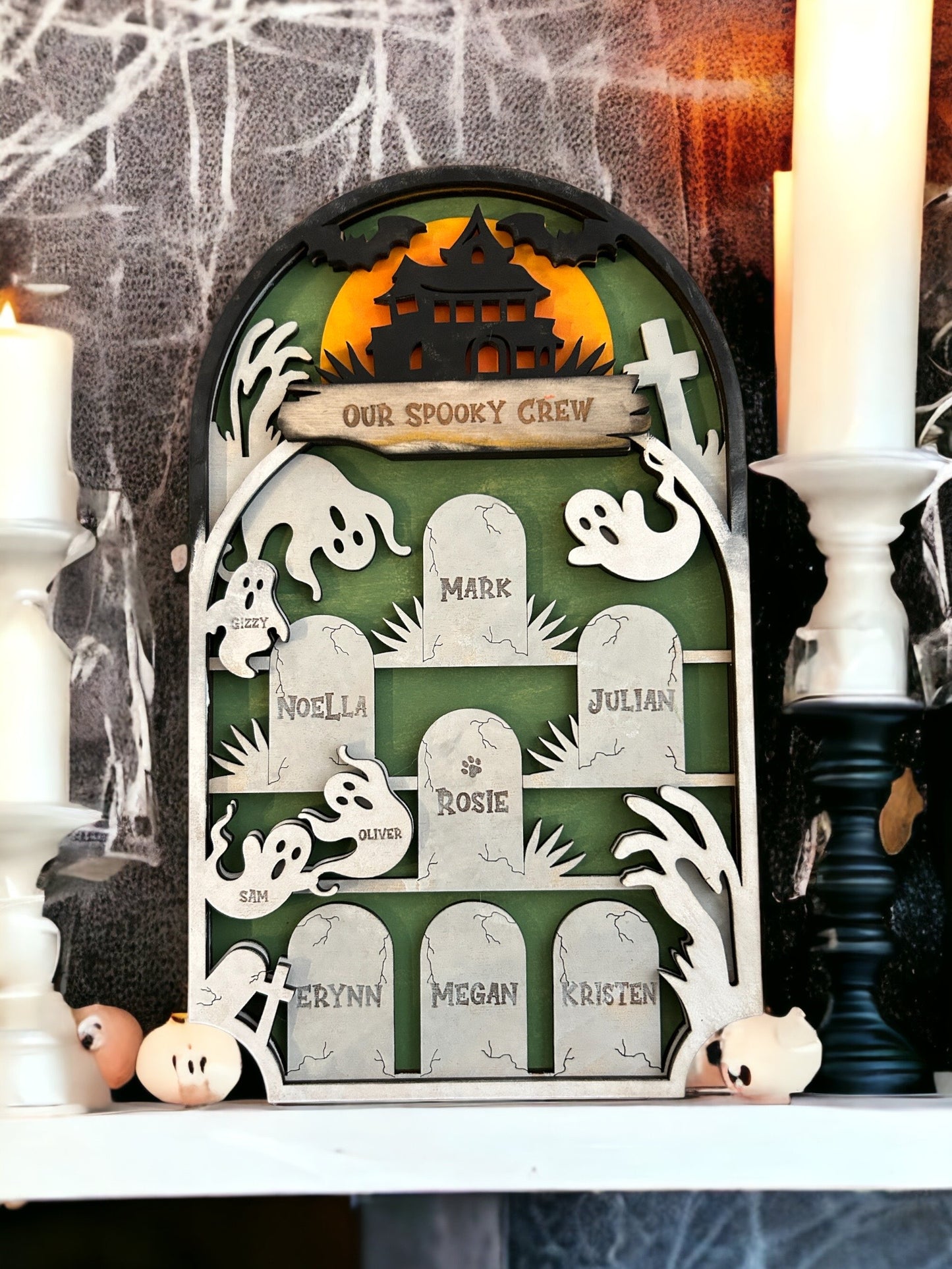 Spooky Family Sign