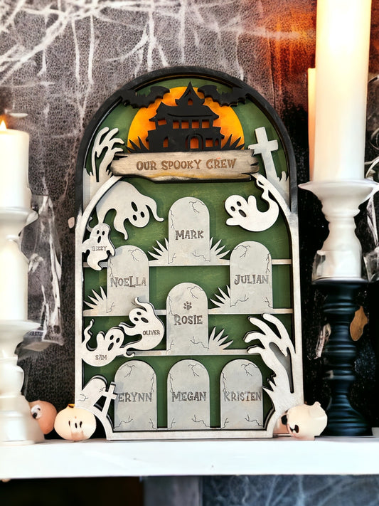 Spooky Family Sign