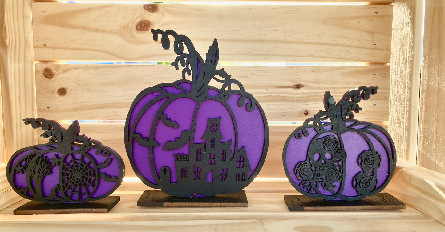 Spooky Halloween Pumpkins - set of 5