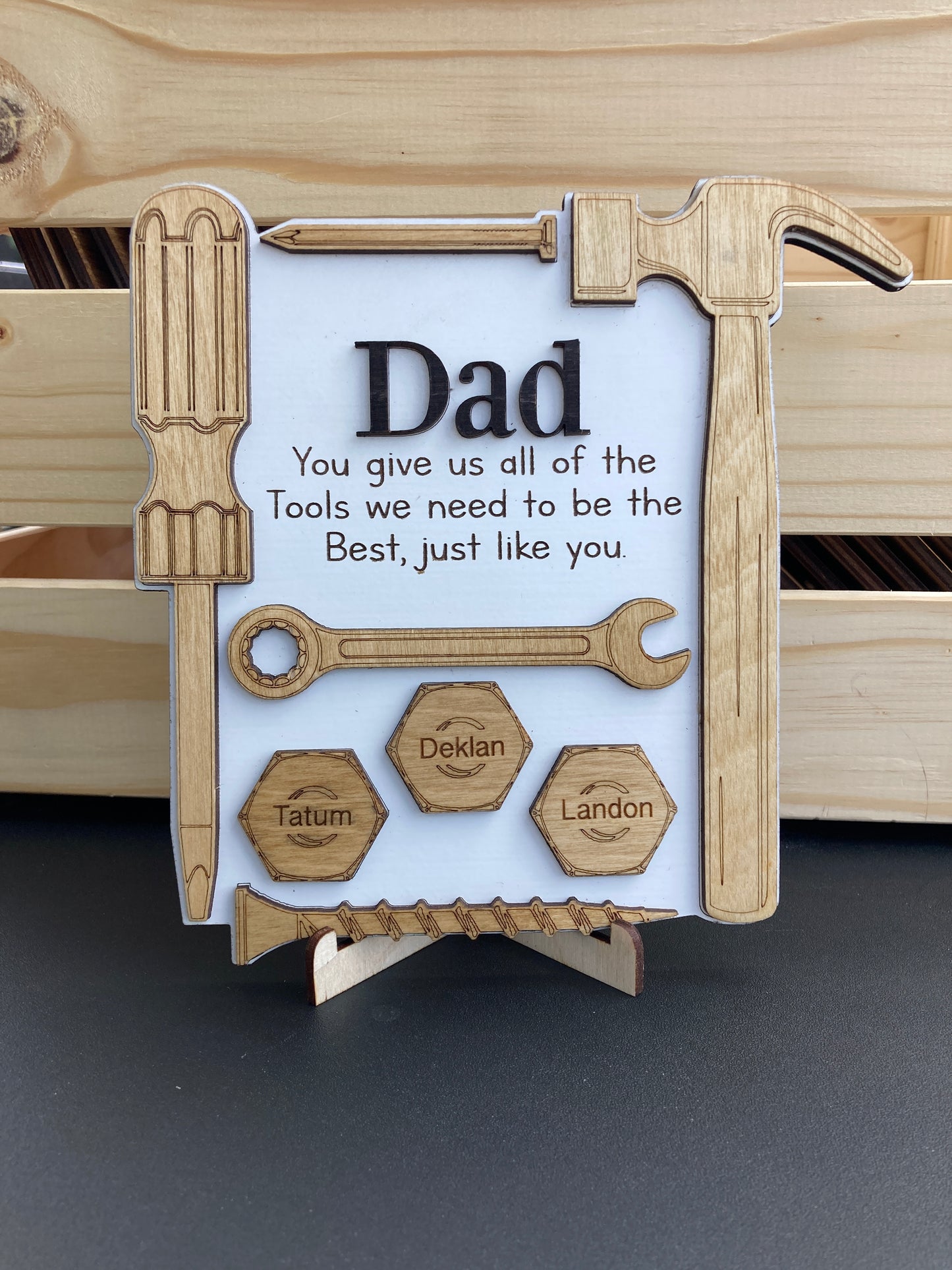 Dad gave us all the tools