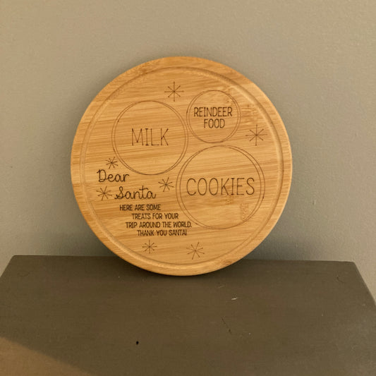 Santa Cookie tray - round