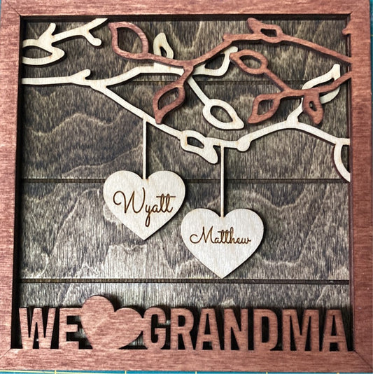 Hanging Hearts family tree