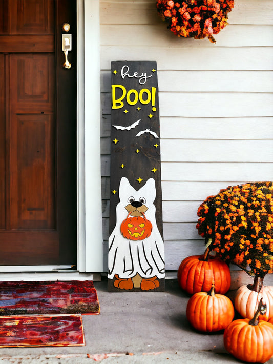 Ghost Dog Porch Sign