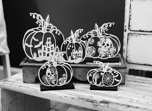 Spooky Halloween Pumpkins - set of 5